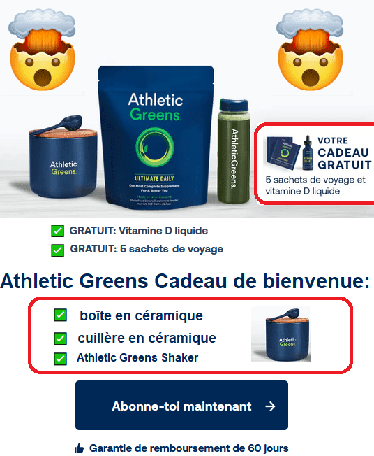 athletic greens offre
