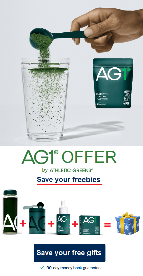 Ag1 athletic greens offer freebies