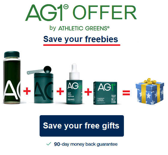 Ag1 athletic greens save freebies
